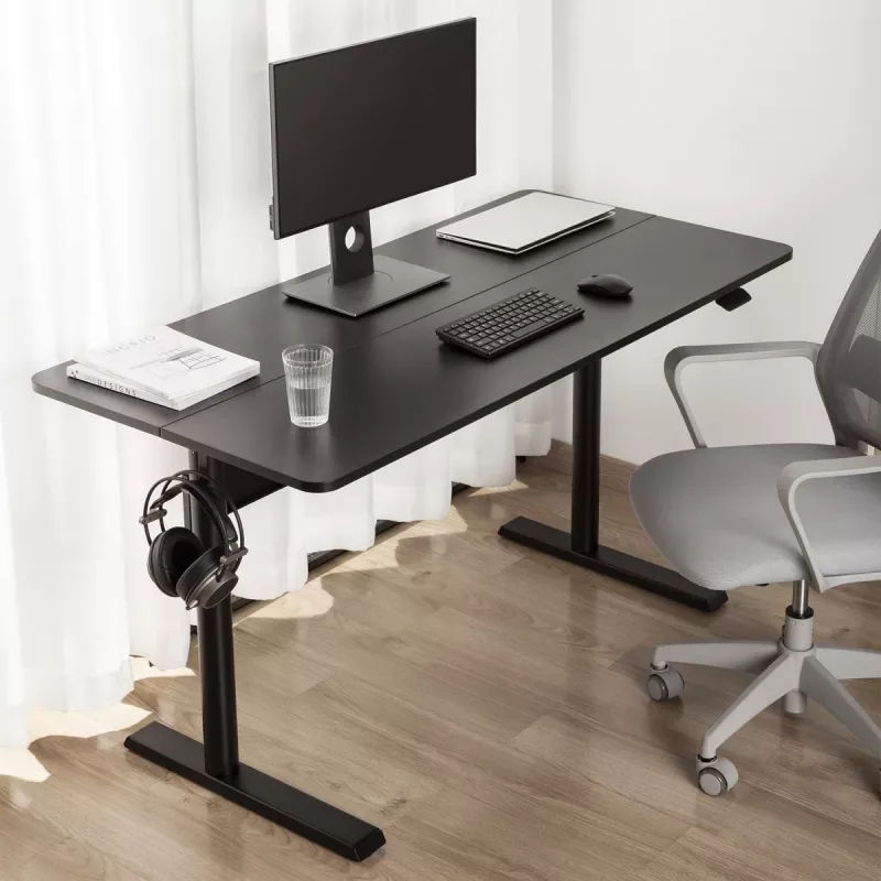 Ergo Bürotisch mit Tischplatte, Gasfeder, höhenverstellbar, für Arbeiten im Stehen und Sitzen, max. Höhe 115 cm, ER
