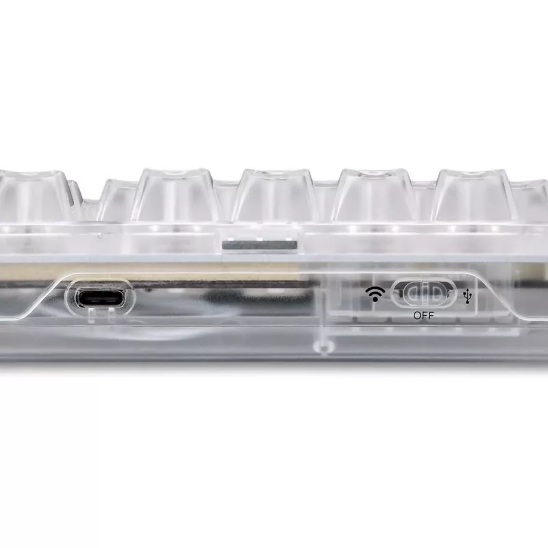 Crystal Shark, Gaming-Tastatur Weiß, DE-Layout, KTT