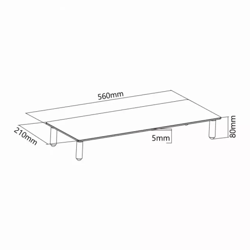 Sbox DS-610 Desktop-Erhöhung für Monitor oder Notebook