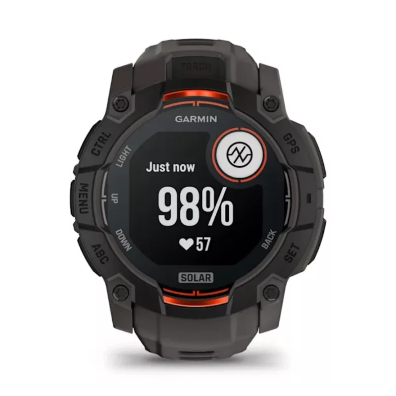 Garmin Instinct 3 Solar GPS-Smartwatch 1,3 Zoll MIP 176x176 Touchscreen Schwarz