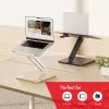 Maclean Schreibtischständer für Monitor oder Laptop, Gasfeder, für stehendes und sitzendes Arbeiten, schwarz, MC-493