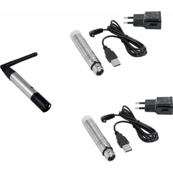 Licht-DMX-Funk-Set EUROLITE QuickDMX Sender 1x + Empfänger 2x (AKKU) Modell 20000900