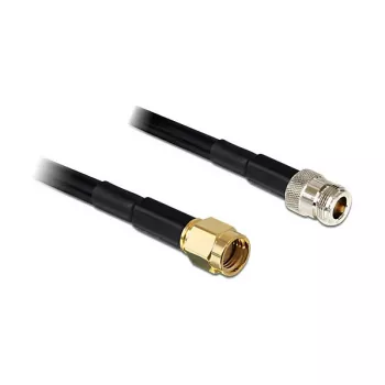 Koaxialkabel DeLOCK 88684 RP-SMA Gerade 1m Schwarz
