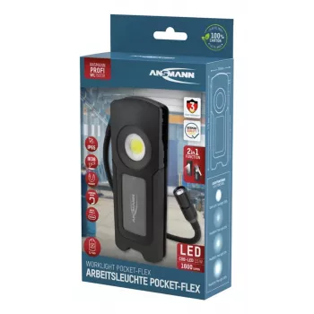 Ansmann WL1500R Pocket Flex LED Handlampe schwarz 17,1 cm 6000K