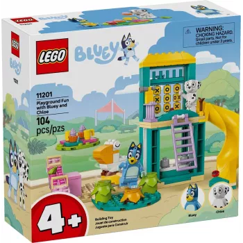 LEGO Bricks Set 11201 Spielplatzspaß mit Blue und Chloe – Minifiguren, Spielszene