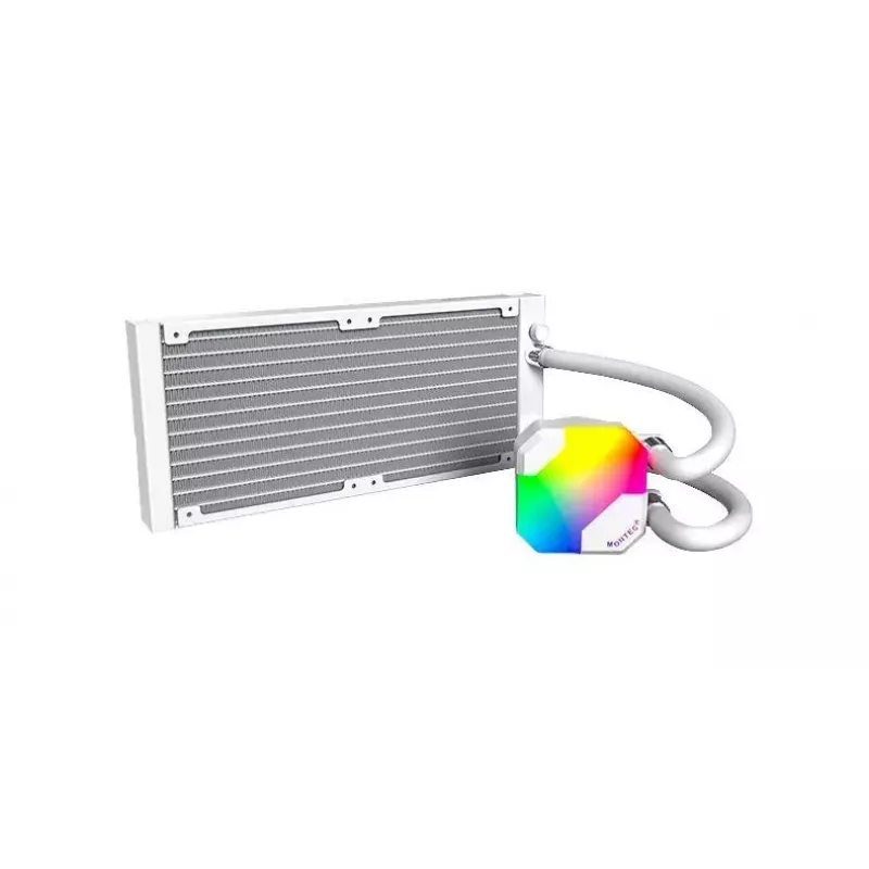 AIO-Wasserkühlung Montech Hyper Flow ARGB 240 mm Weiß — 240 mm Radiator, ARGB-Beleuchtung, weiße Ausführung