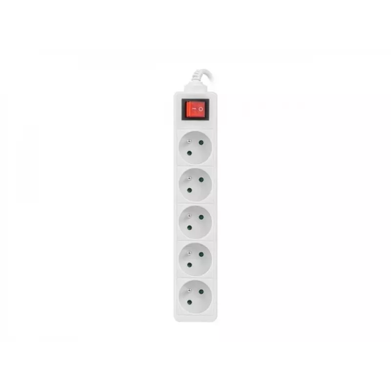 Stromverlängerungskabel Lanberg PS1-05E-0300-W 3m 5 AC-Steckdosen Innen/Außen Weiß