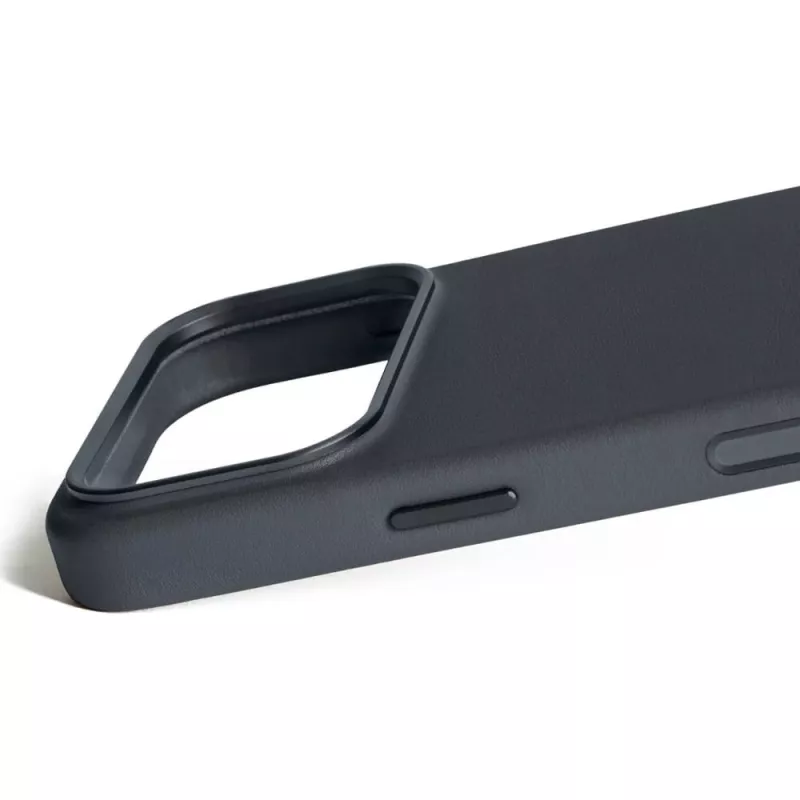 Mujjo Full Leather Case MagSafe Hülle für iPhone 17 Pro Grau