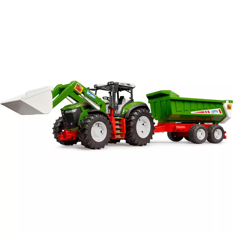 Frontladertipper-Anhänger BRUDER BR-03452 für Traktor Roadmax – Spielzeuganbaugerät, kompatibel mit Roadmax-Traktoren