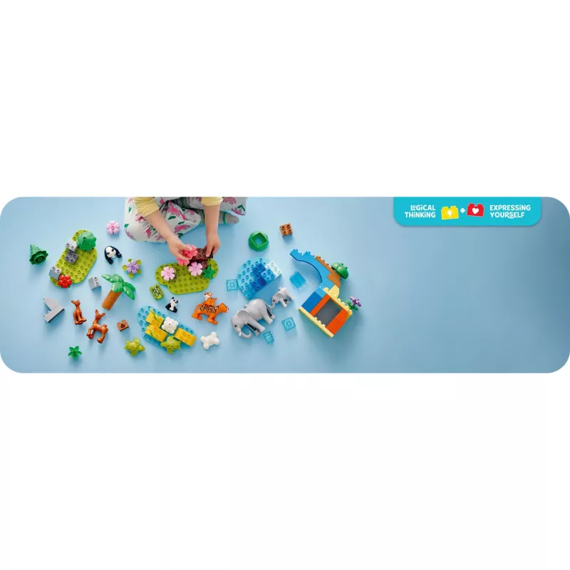 LEGO DUPLO Town Wilde Tierfamilien 3-in-1 Spielset 10446 – 92 Teile, ab 2 Jahren, 200×220×340 mm