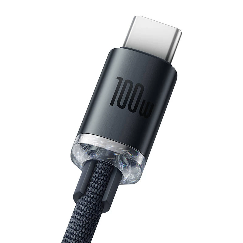 Baseus Crystal Shine Kabel USB auf USB-C, 100W, 2m (schwarz)