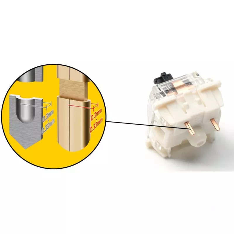 Gateron G Pro 3.0 White Switch-Set, Tastenschalter weiß/transparent, 110 Stück