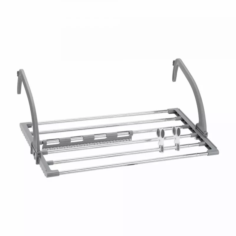 Anbauregal Jata HTEN2402 aus Polypropylen und Edelstahl faltbar 58×32×4,7 cm