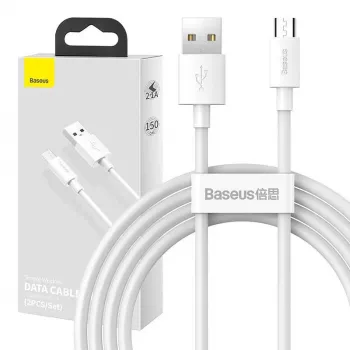 USB-A-auf-Micro-USB-B-Kabel Baseus TZCAMZJ-02 1,5 m Weiß