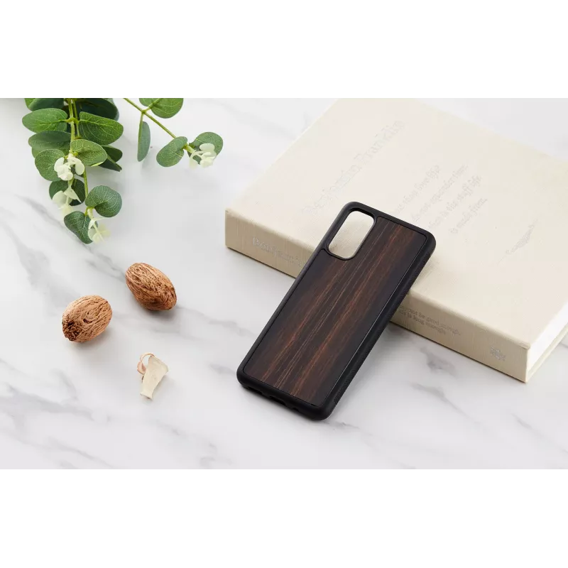 Smartphone-Hülle Man and Wood Galaxy S20 Ebony Schwarz — Schutzcover für Samsung Galaxy S20