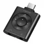 USB3.2 Audio-Adapter USB-C/Stecker auf 2x 3,5-mm-Buchse 7.1