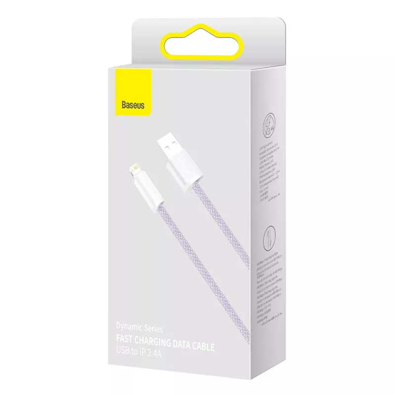 Baseus Dynamic Kabel USB auf Lightning, 2,4 A, 2 m (Violett)
