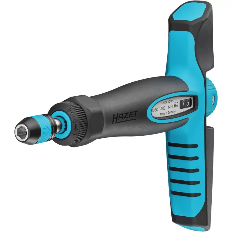 Drehmomentschraubendreher 6005CT-100 (schwarz/Blau, 4 - 10 Nm, 1/4 Bit-Halter, T-Griff)