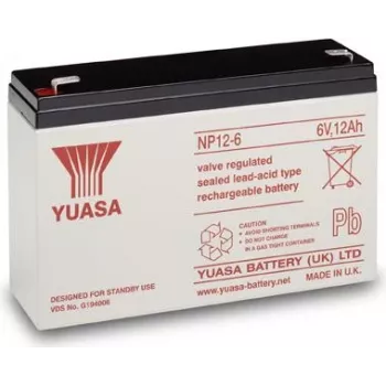 Yuasa NP12-6 - 12000 mAh - Geschlossene Blei-Säure-Batterie (VRLA) - 6V - 2,05 kg - 50 x 151 x 94 mm (NP12-6)