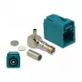 Koaxialstecker DELOCK 89723 — FAKRA Z Stecker, 90° abgewinkelt, 13,8×21,5×9,5 mm