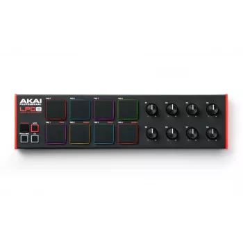 Akai LPD8 MKII MIDI-Tastatur 8 Tasten USB Schwarz, Rot