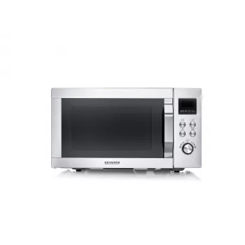 Kombi-Mikrowelle SEVERIN MW 7918, Standgerät, 25 L, 900 W, LED-Anzeige, Silber