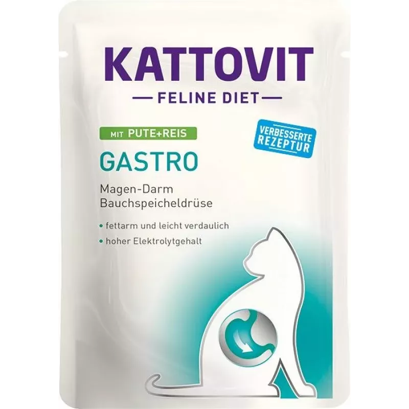KATTOVIT Feline Diet Gastro - Nassfutter für Katzen - 12 x 85g