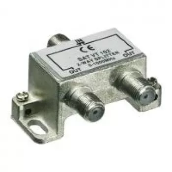 Wentronic Goobay Koaxialverteiler, 2-Wege - Verteiler für koaxiale TV-Systeme 5-1000 MHz (67019)