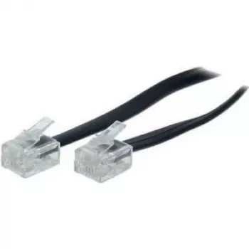 S/CONN 10m RJ11 Schwarz Transparent Kabel TC 70090 / 50319 ShiverPeaks