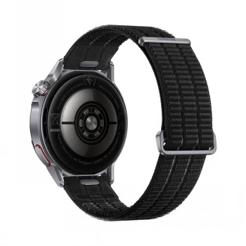Smartwatch HUAWEI GT Runner 2 — 1,32 Zoll (3,35 cm) AMOLED 466×466, Titangehäuse, GPS, Fluorelastomer-Armband schwarz