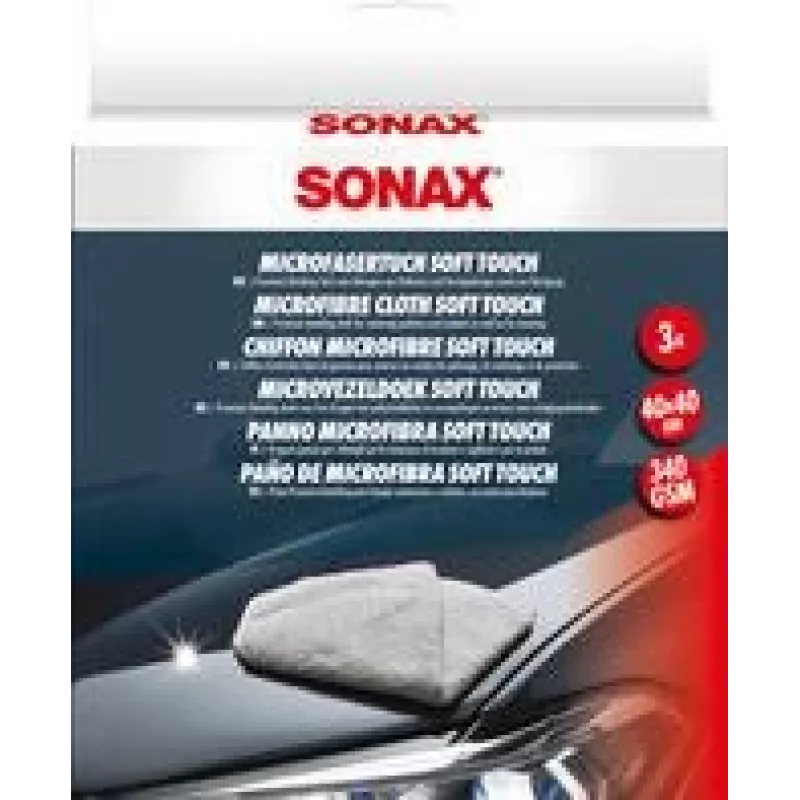 Sonax Mikrofasertuch Soft Touch 40 x 40 cm 3 Stück (04510000)