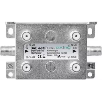 axing BAB 4-01P - Kabelsplitter - 5 - 1218 MHz - Grau - A - F - 93 mm