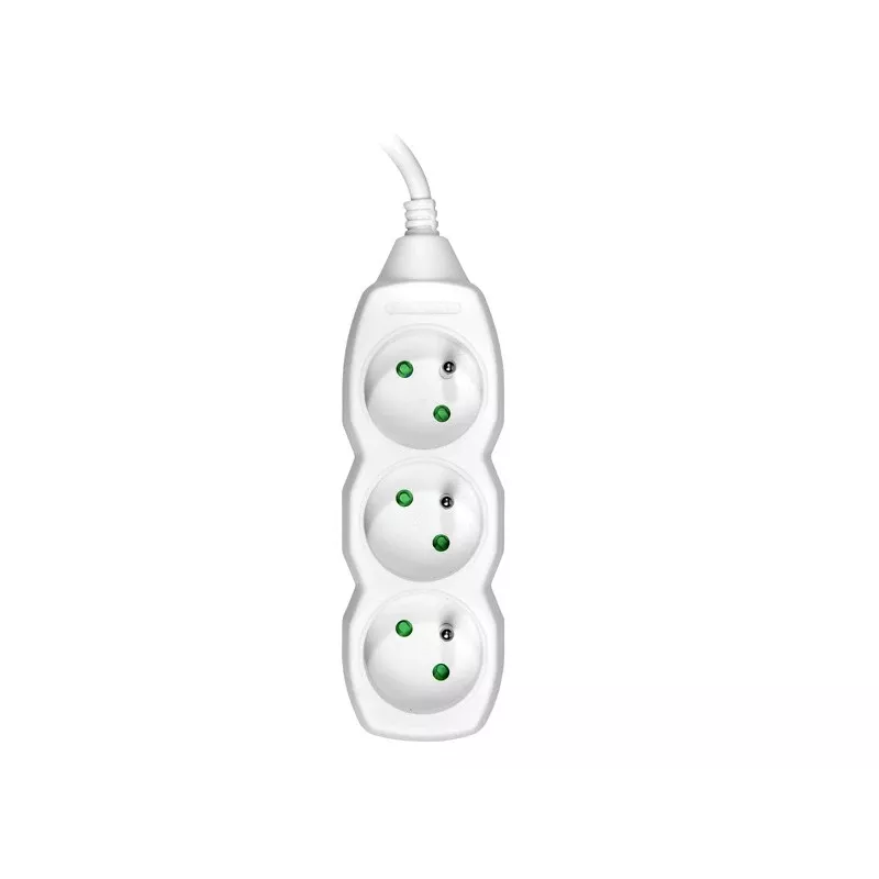Tracer PowerCord Verlängerungskabel, 3 Steckdosen, 3 m, Weiß