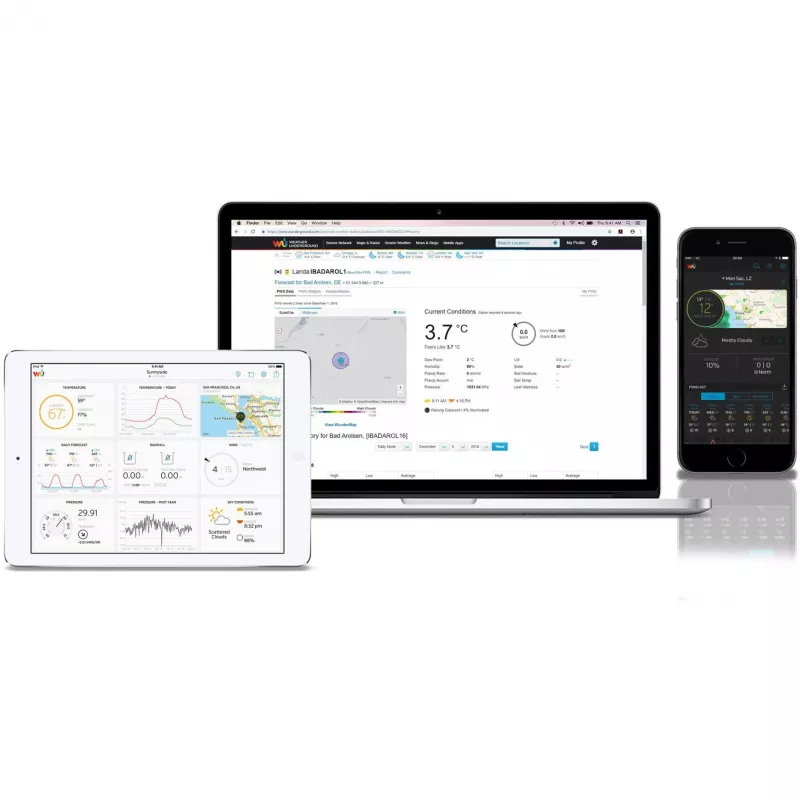 Bresser Optics 7002580 digitale Wetterstation Schwarz AC Wi-Fi