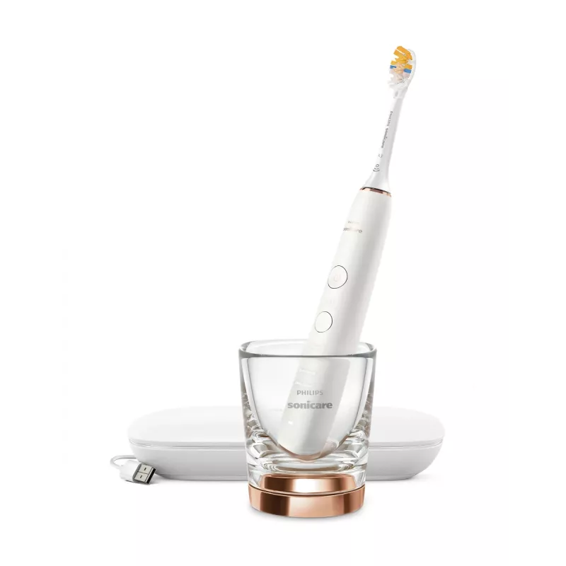 Philips HX9911/23 elektrische Zahnbürste Erwachsene Schallzahnbürste Roségold, Weiß