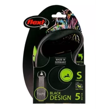 FLEXI Schwarz Design S - Rollleine - 5 m