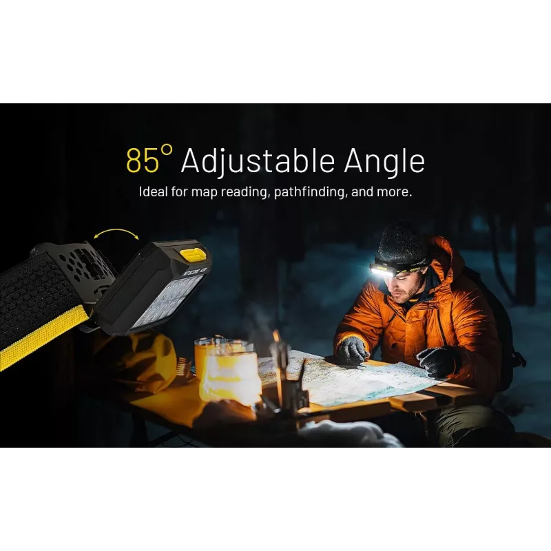 Stirnlampe Nitecore HU2000, 10 LEDs, USB-wiederaufladbarer Lithium-Ionen-Akku, Aluminium+Polycarbonat, IP68 wasserdicht
