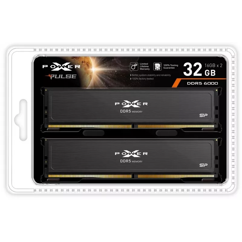 Silicon Power DDR5 32GB PC 6000 CL30 Silicon-Power (2x16GB) Pulse/U-DIM - 32 GB - DDR5