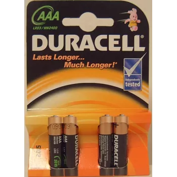 Duracell | AAA/LR03 | Alkaline Basic MN2400 | 4 Stück