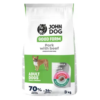 Trockenfutter für Hunde John Dog GOOD FORM Small Breeds Schwein und Rind, 3 kg