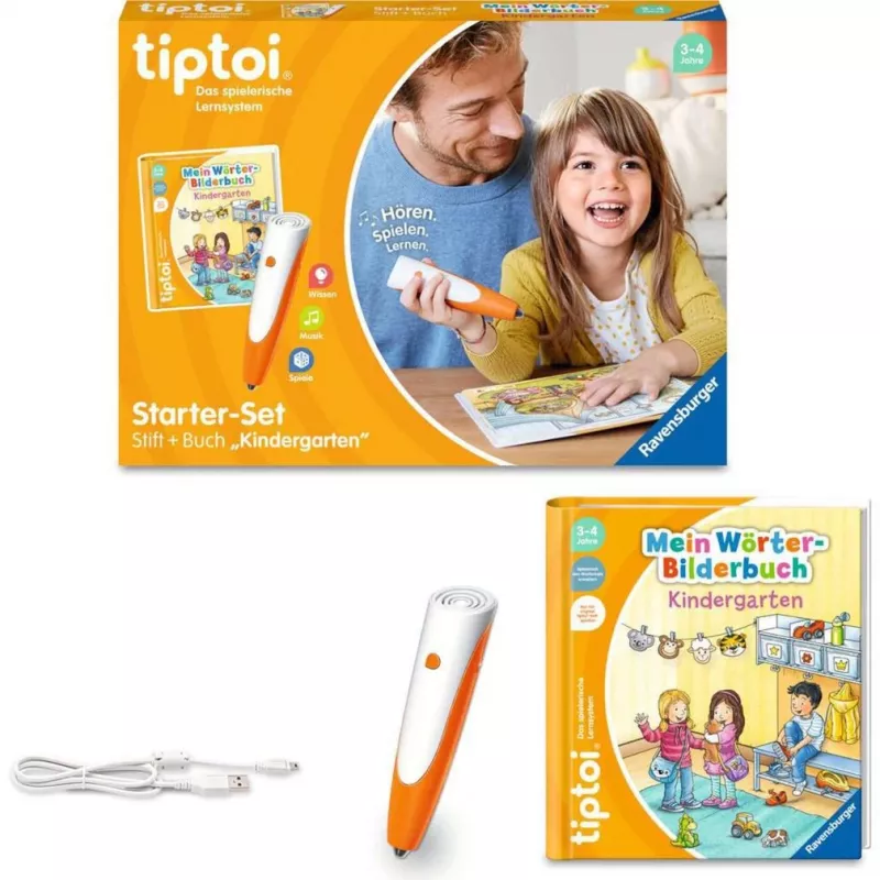 tiptoi Starter-Set: Mein Wörterbilderbuch Kindergarten, Lernbuch Stift und Bilderbuch