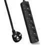 Power strip helos CLASSIC 6-socket Schwarz 3.0 m Kabel