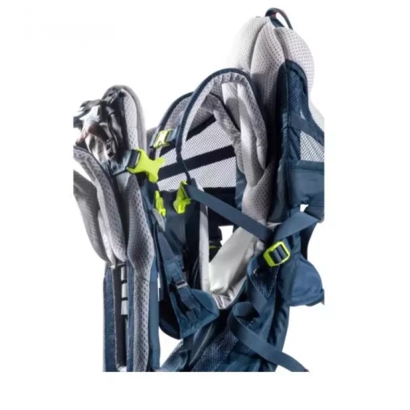 Baby-Trage-Rucksack DEUTER Kid Comfort Active — blau, Polyamid, bis 22 kg, Sonnenverdeck, Fußstütze, VariQuick, Lite Air