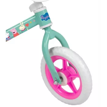 Kinderfahrrad Toimsa TOI198 — Stahlrahmen 25,4 cm (10 Zoll), Unisex, Handbremse, 2 Räder, 3,5 kg, grün mehrfarbig