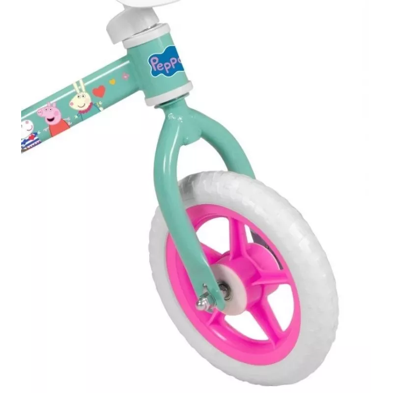 Kinderfahrrad Toimsa TOI198 — Stahlrahmen 25,4 cm (10 Zoll), Unisex, Handbremse, 2 Räder, 3,5 kg, grün mehrfarbig