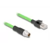 Netzwerkkabel DeLOCK M12 Kabel X-kodiert 8-polig Stecker auf RJ45 Stecker PUR (TPU) 1 m
