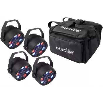 LED PAR-Lichtset EUROLITE 4x LED PARty Spot (Modell 20000539) mit Softbag