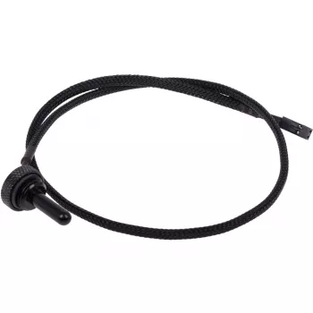 Alphacool Eiszapfen Temperatursensor Plug G1/4 - Temperatursensor für Flüssigkeitskühlsystem - Tiefschwarz - 50 cm