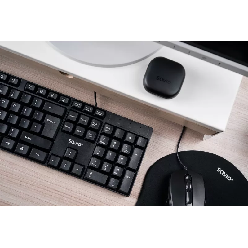 Savio KB-01 Tastatur Home/Office USB QWERTY US Englisch Schwarz