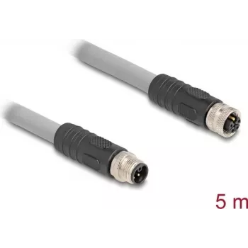 DeLOCK Sensor-/Aktorkabel 5 m RST M12 Grau 80541